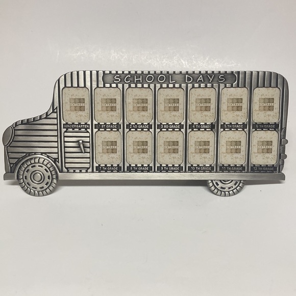 Six Trees Accents School Days School Bus Picture Frame Grades K 2